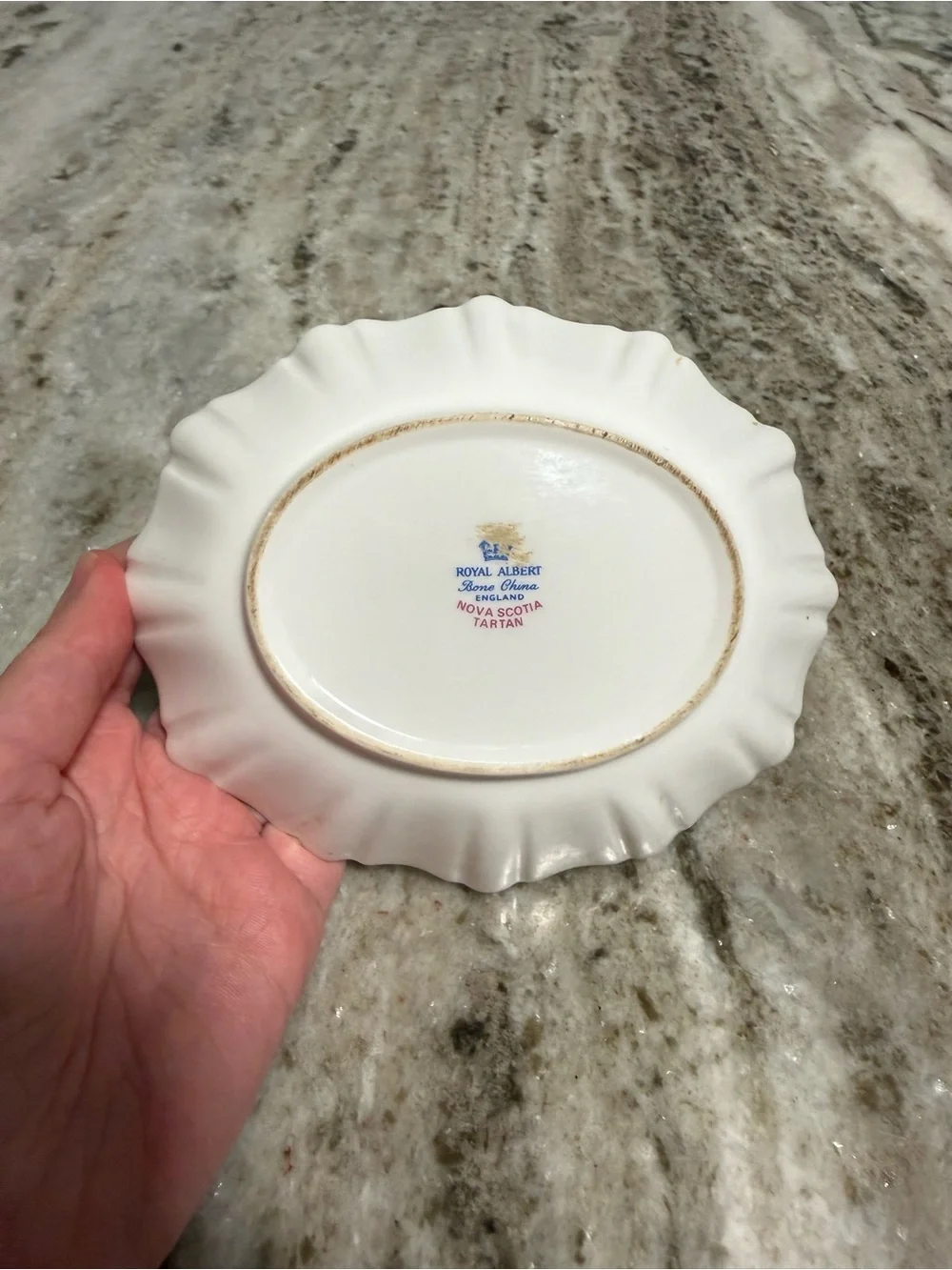 Vintage Royal Albert 5.5” Nova Scotia Tartan Bone China Dish England